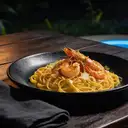Imagen de referencia: Pasta Fetuccini con Langostinos al Ajillo de Maracuyá